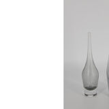 Scandinavian Glass Vase with Slim Neck, 1960s