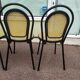Lot of 4 black bistro chairs