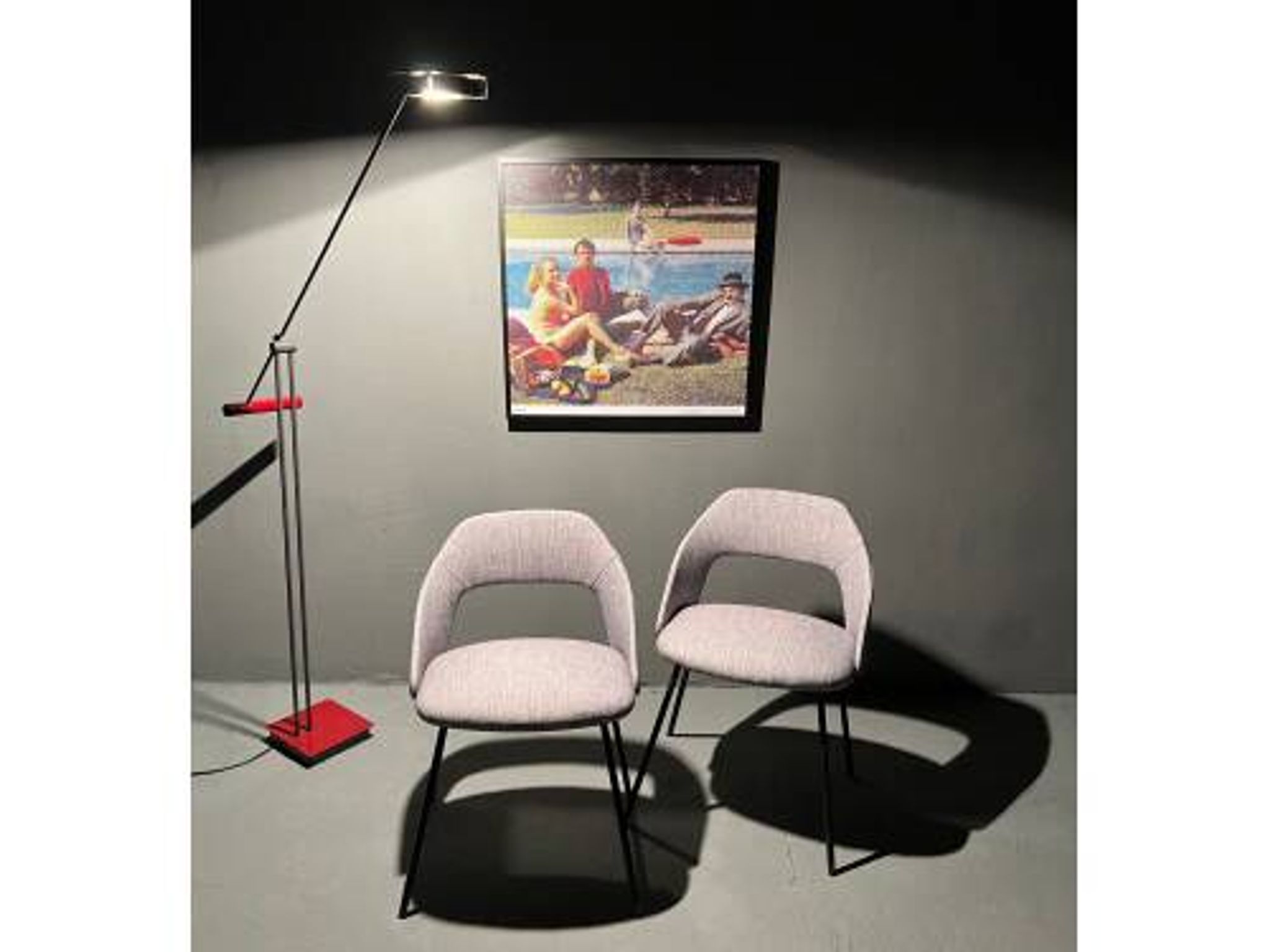 Pair of barrel chairs from the 1950s, in the style of Pierre Guariche.