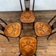 Lot 4 chairs bistrot wood curve stamp tuna and decor seat art nouveau