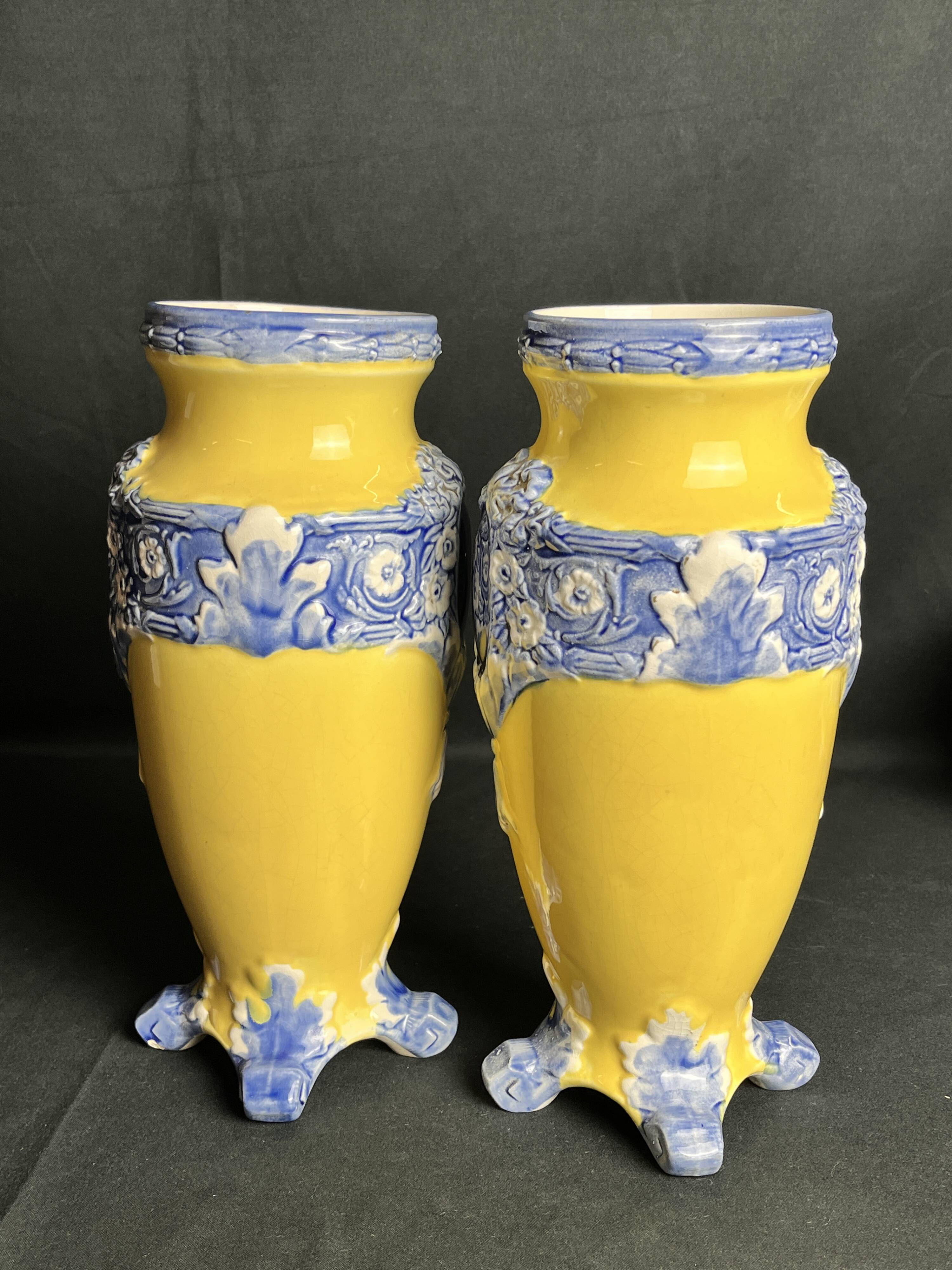 Art Nouveau 3-piece Fives Lille set by Bryun circa 1900