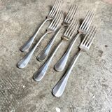 6 fourchettes en métal argenté