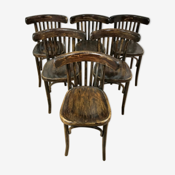 Series of 6 bistro chairs