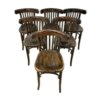 Series of 6 bistro chairs
