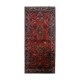 Vintage hamadan runner rug traditional long red wool carpet- 105x250cm