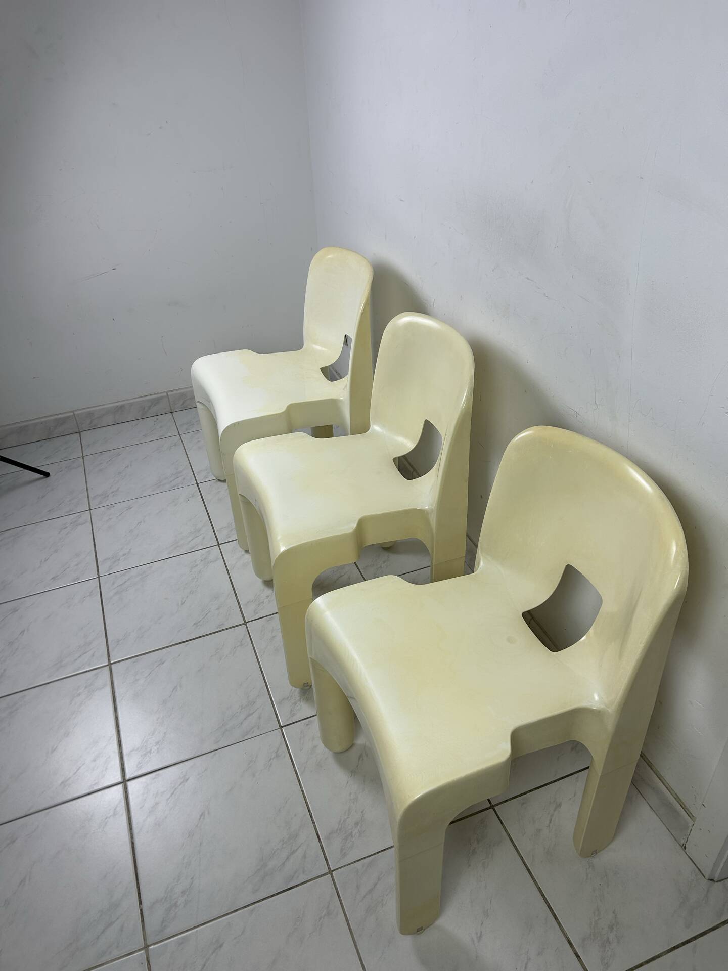 3x vintage Universale chair Joe Colombo Kartell