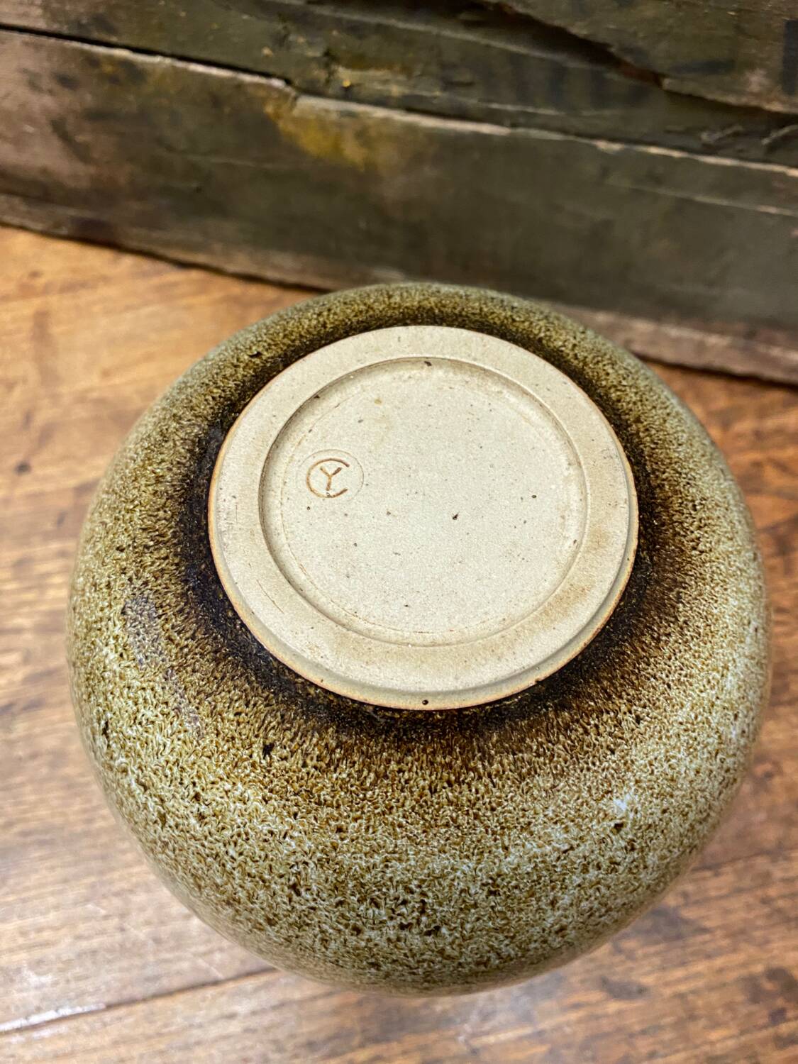 Stoneware ball vase