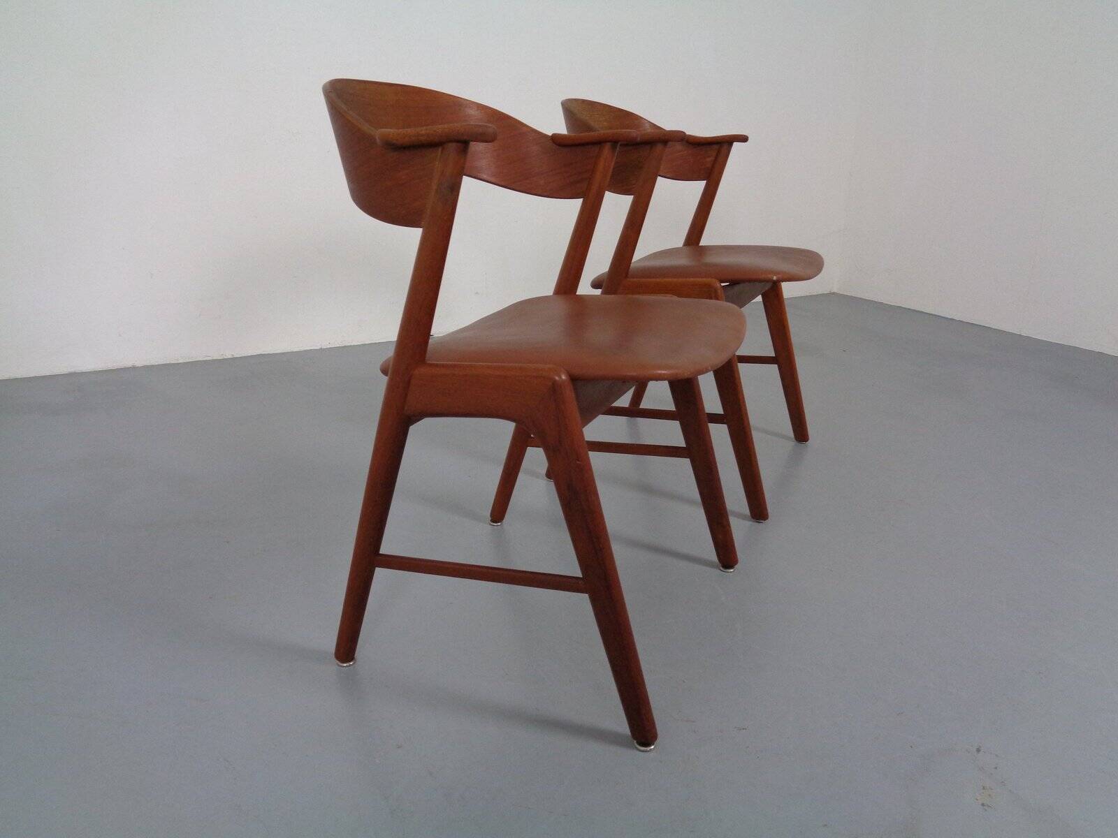 Teak dining chairs in teak by Korup Stolefabrik, Denmark, 1960s, set of 2.