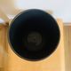 Vintage black Scheurich vase with graphic design – West Germany – 70s/80s
