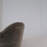 Mid-century modern canapé in sheepskin / shearling model 'Samspel' by Carl Malmsten, 1956