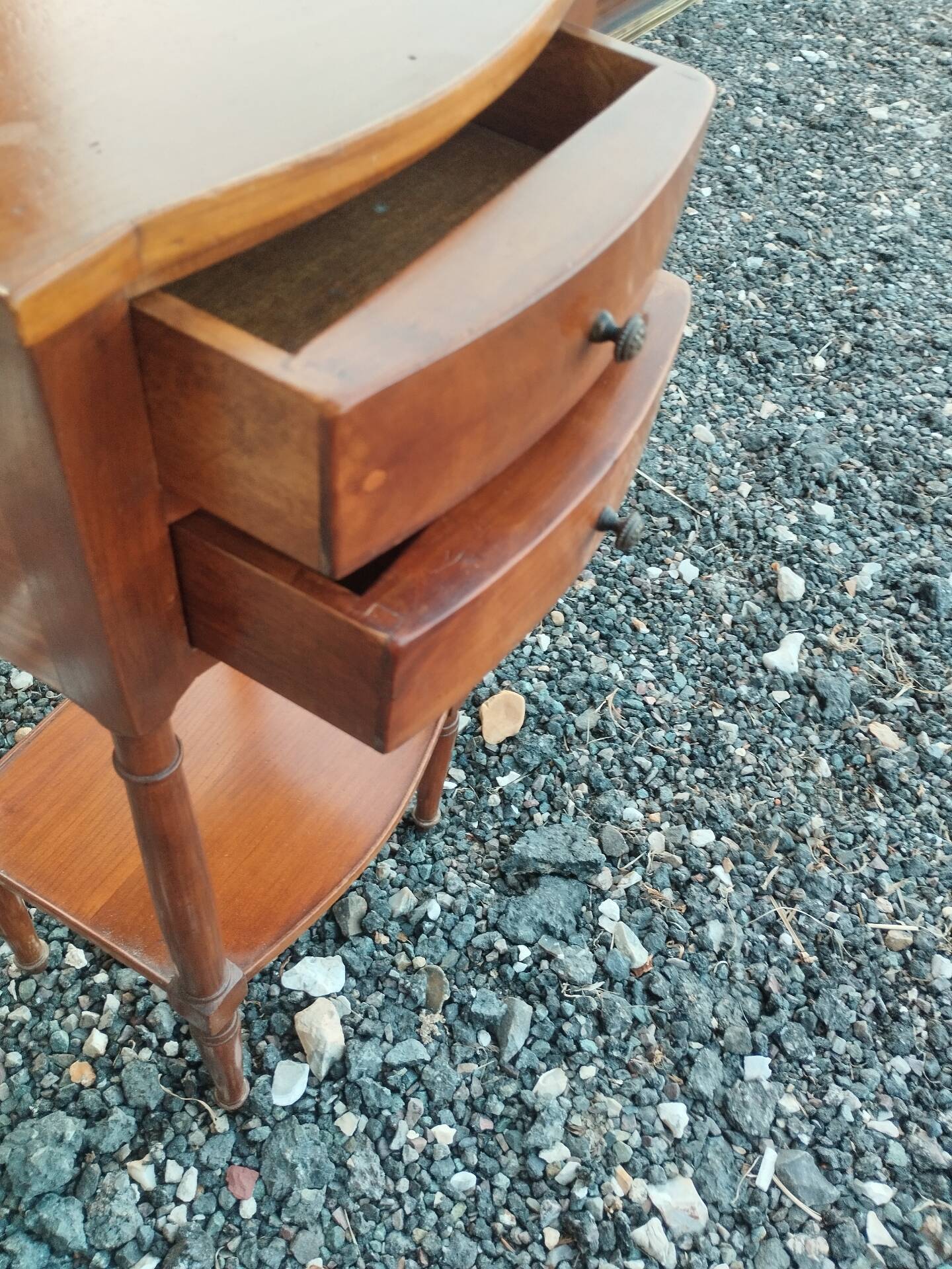 Antique bedside table in Louis XVI style