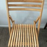 Vintage folding chair in solid beech
