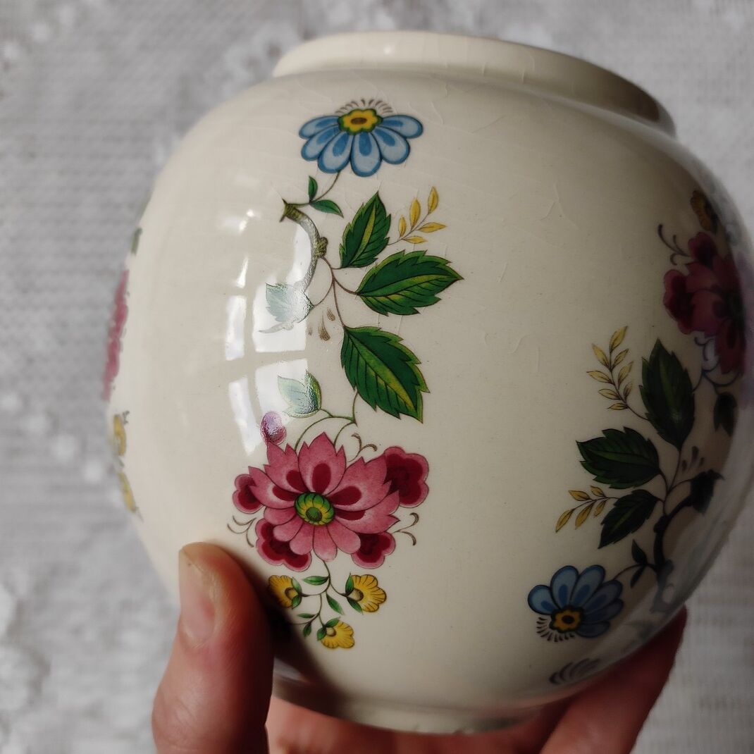 Small English porcelain ball vase