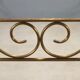 Antique double brass bed with decorations, Italy, 20th century.