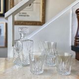 Chiseled glass carafe