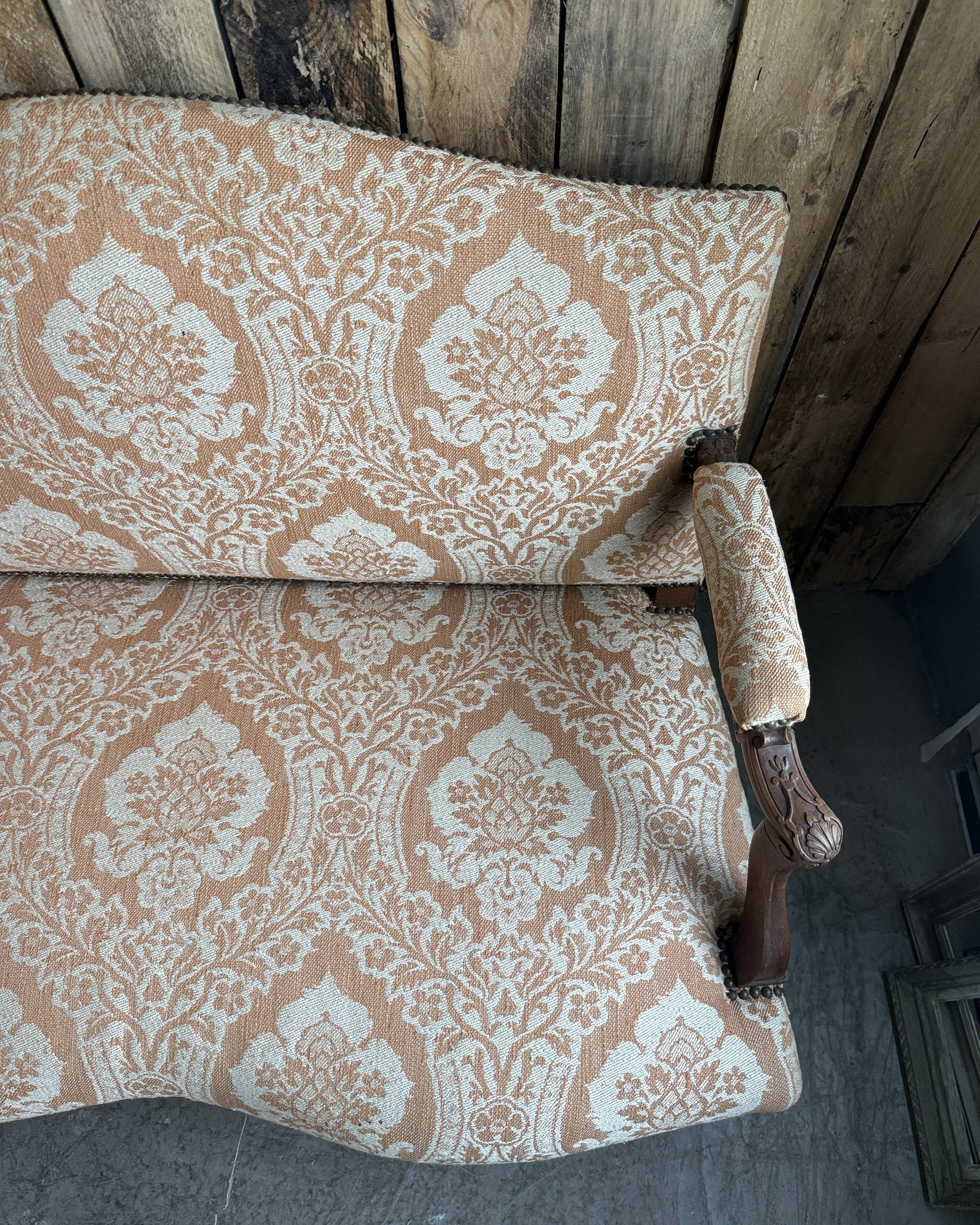 Antique two-seater Louis XV bench