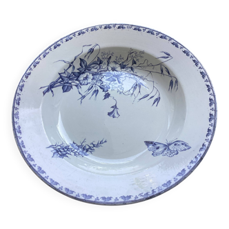 Assiette creuse terre de fer XIX siècle Carmen dimensions : diamètre -24 cm