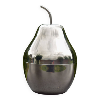 Pear ice bucket in chrome metal 1970