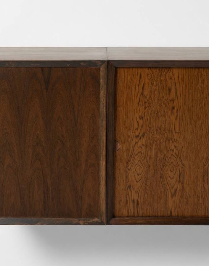 Poul Cadovius Floating Wall Mounted Rosewood Sideboard By CADO, 1960s.