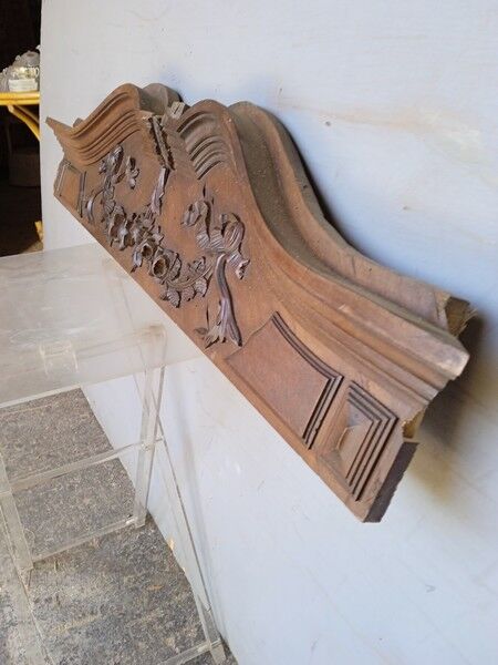 Pediment carved wood paneling Louis XVI style ep XIXth