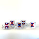 Set of 5 ceramic mugs by Franco Pozzi