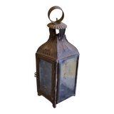 Antique french metal walking candle lantern. from around 1900.