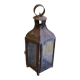Antique french metal walking candle lantern. from around 1900.