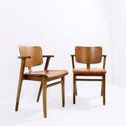 Pair of Mid-century plywood beech chairs - Ilmari Tapiovaara style plywood Chairs