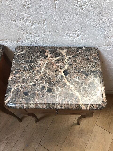 Louis XV-style bedside pair