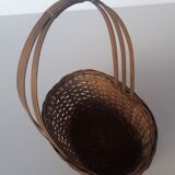 Triple handhelz wicker basket