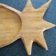Plateau forme ananas teck vintage 33 cm