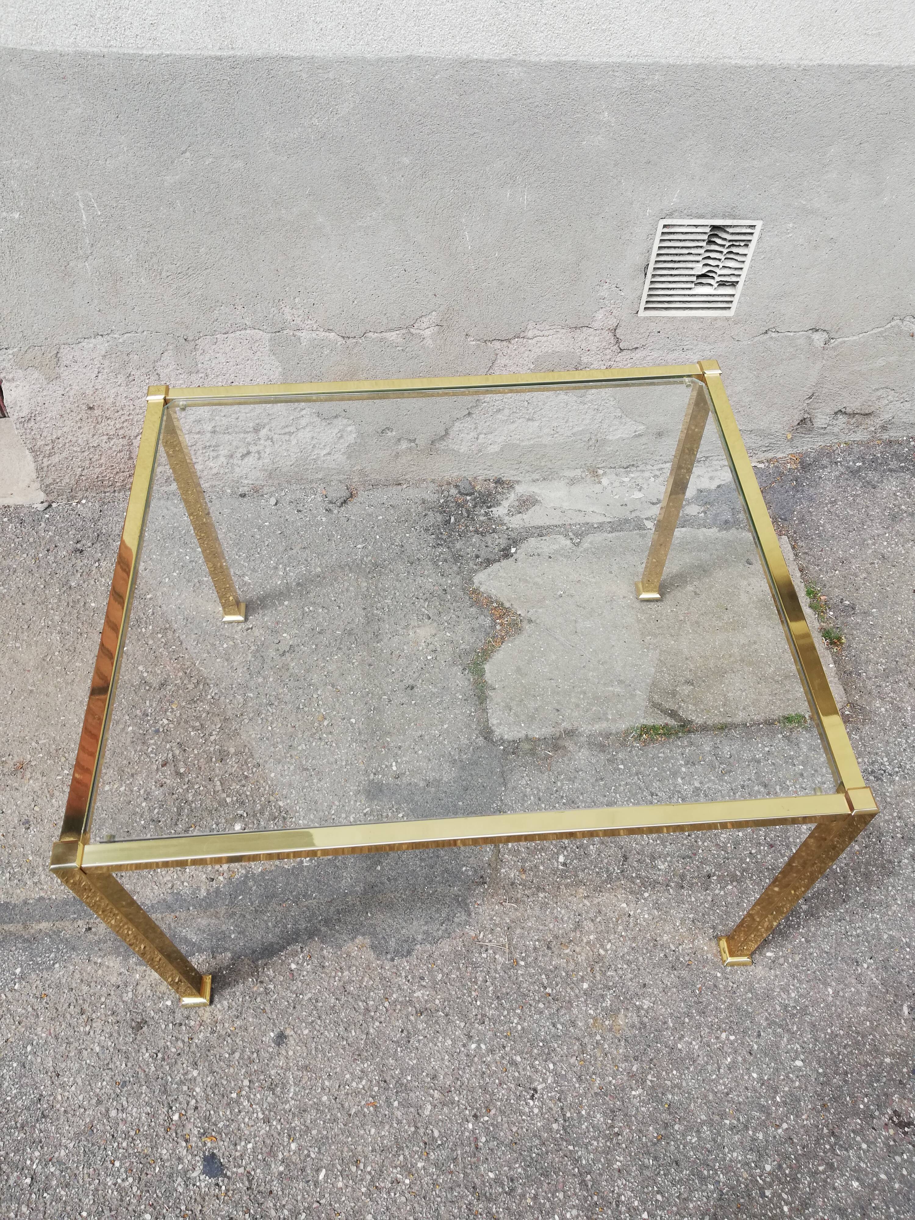 Vintage gold brass coffee table