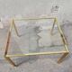 Vintage gold brass coffee table