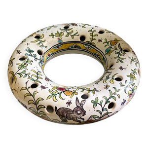 Pique-fleurs en faïence