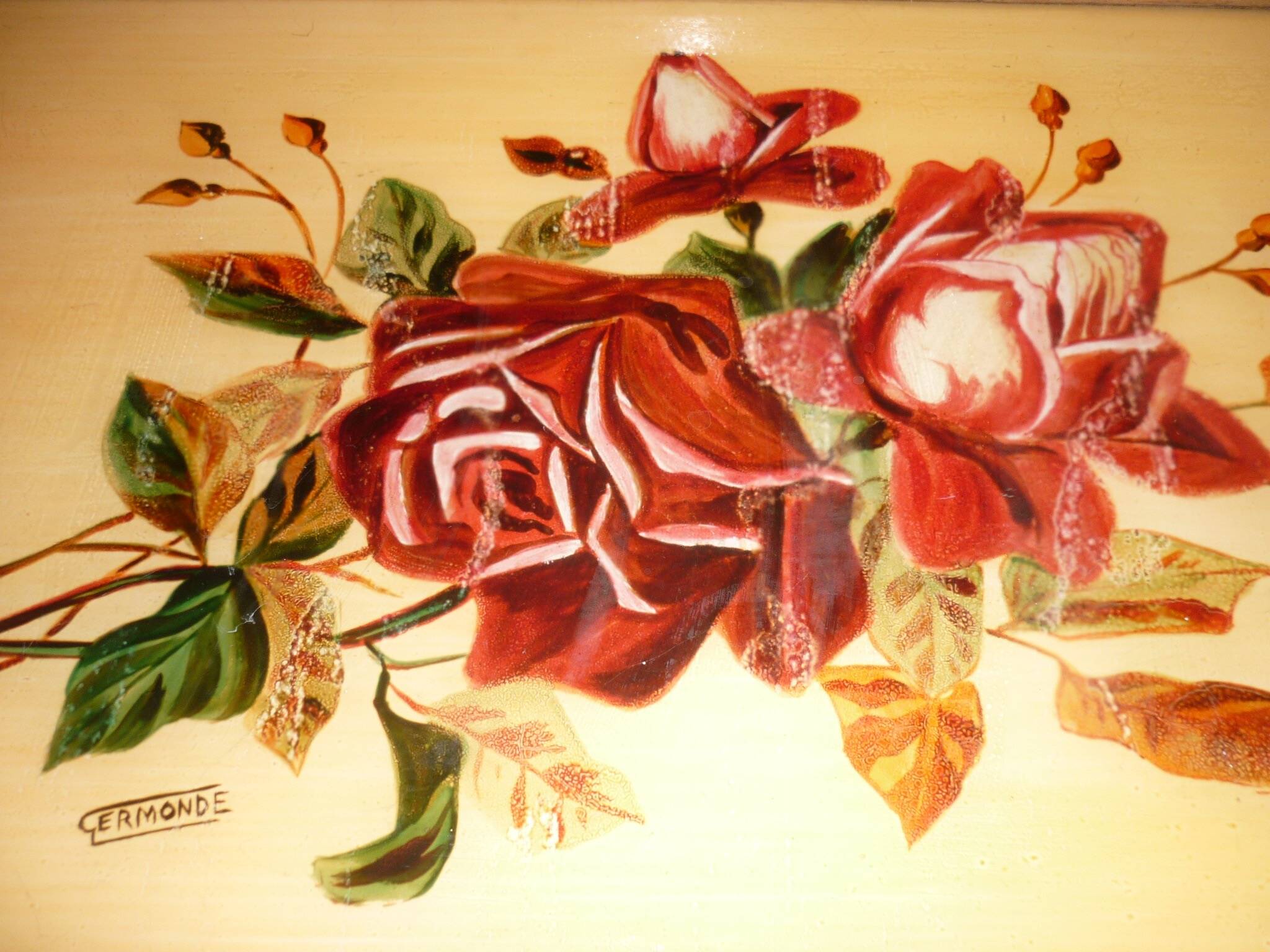 Old ermond wooden tray from the 30s-40s