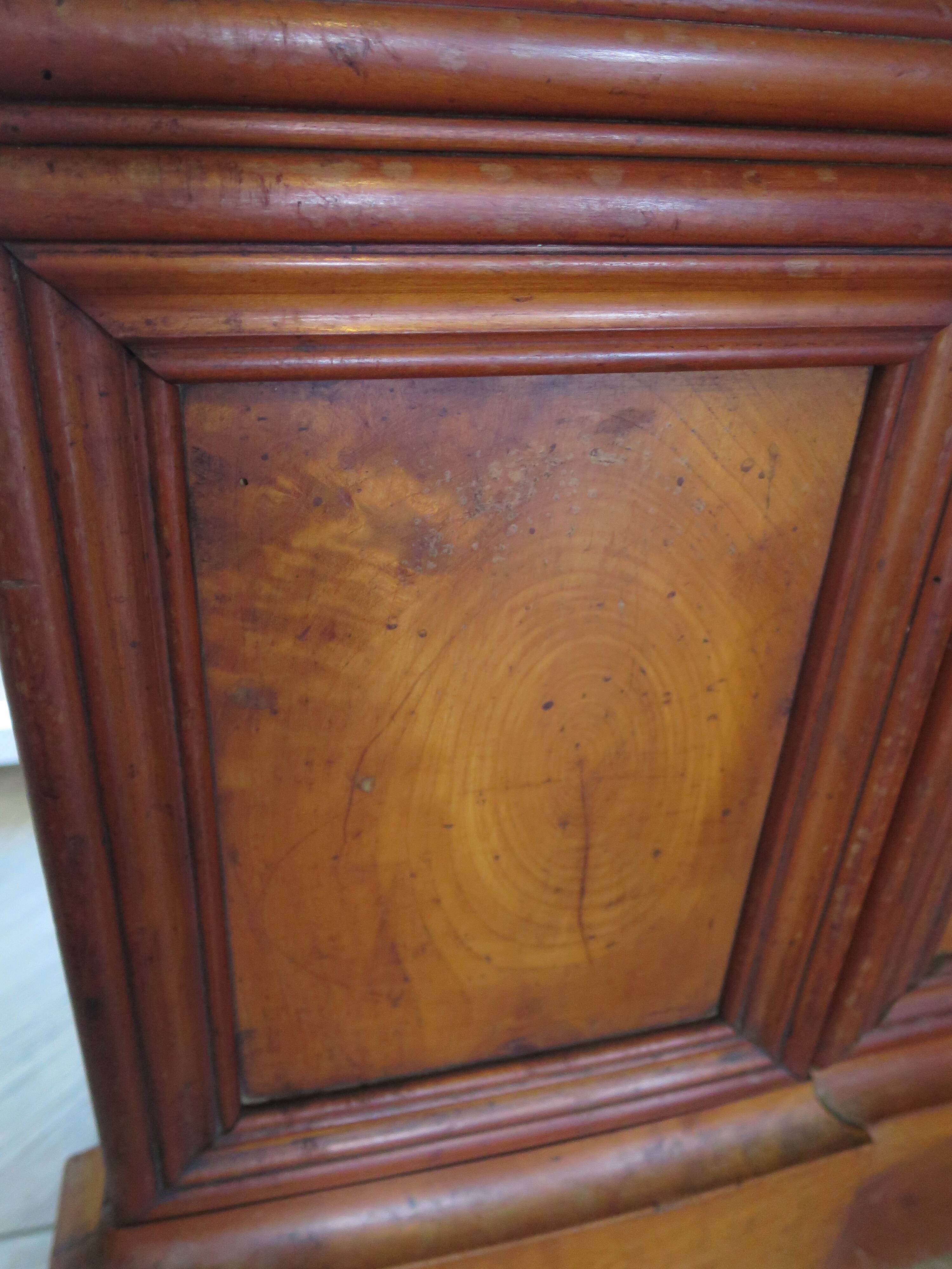 Antique trunk bench - Louis Philippe style - trunk seat - solid wood