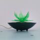 Green Water Lily Lotus Flower Night Light Lamp, Eastern Europe