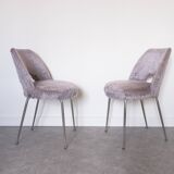 Pair of grey moumoute chairs