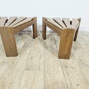 Set of two modular/side tables, Dittman, oak, Netherlands, 1970s.