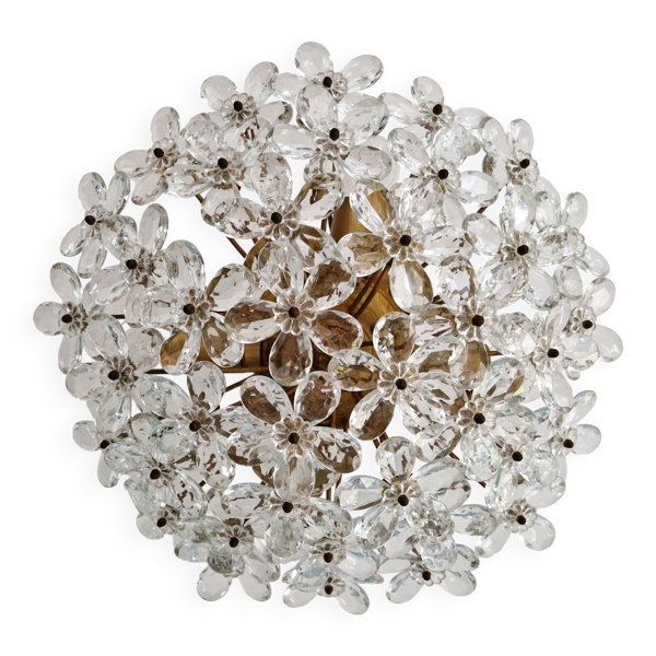 Grand plafonnier italien en verre de Murano, 1970