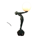 Art Deco lamp "Lueur" signed Max Le Verrier