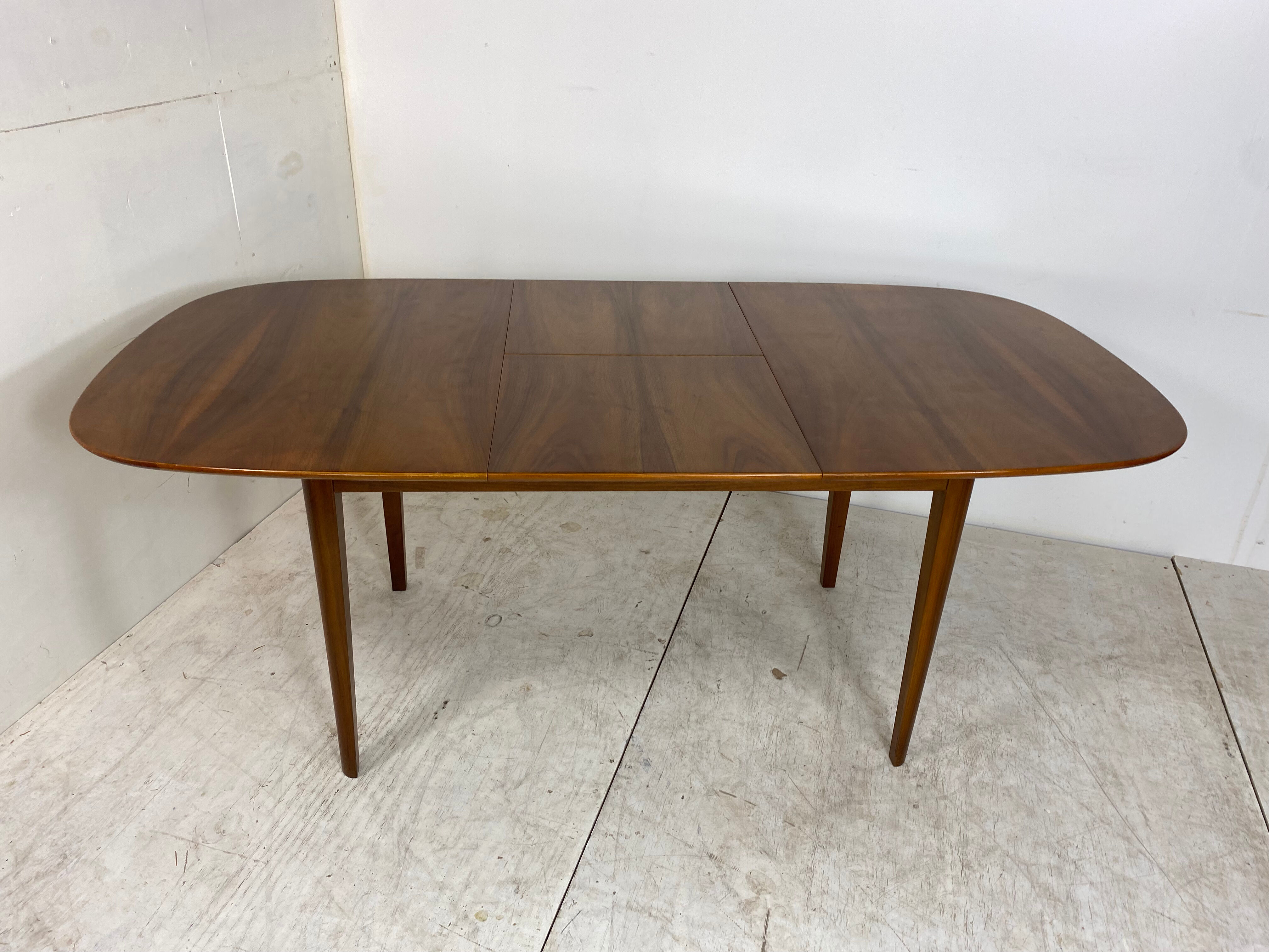 Mid-Century Walnut Extendable Dining Table by A. A. Patijn for Zijlstra Joure
