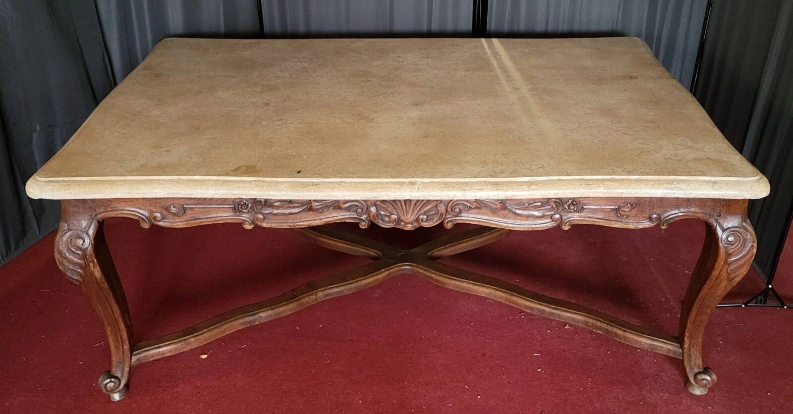 Important Louis XV style stone table or game table