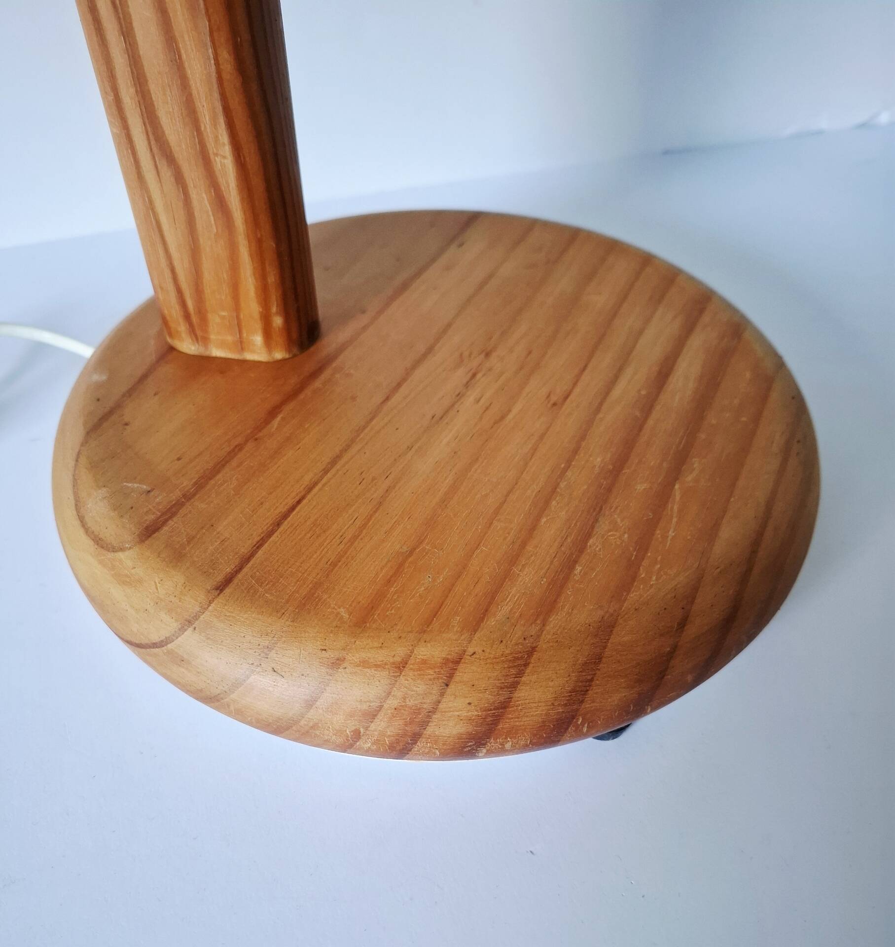 Lampe articulée en pin vintage