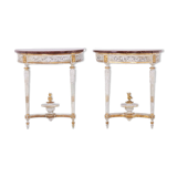 Malot. Pair of lacquered consoles from the Louis XVI period. Circa 1780.