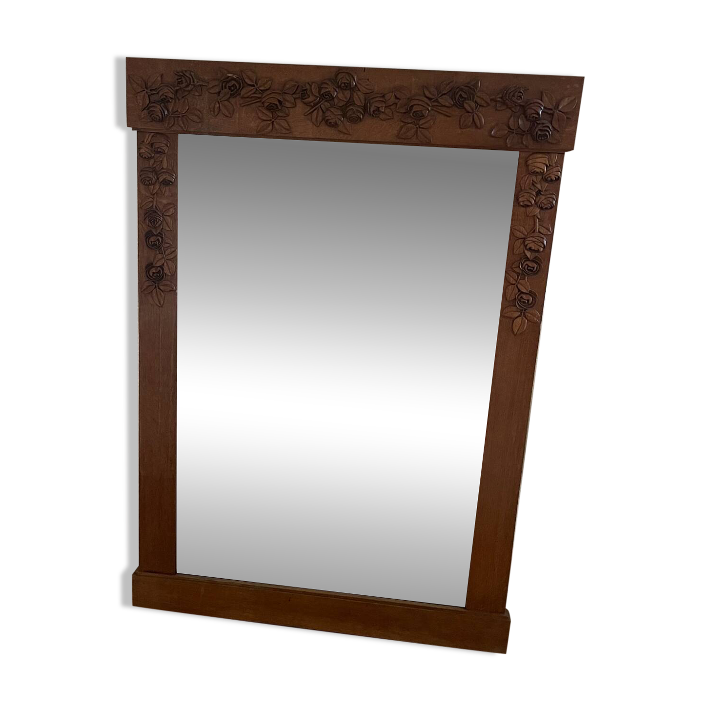 Carved oak mirror, 1950s