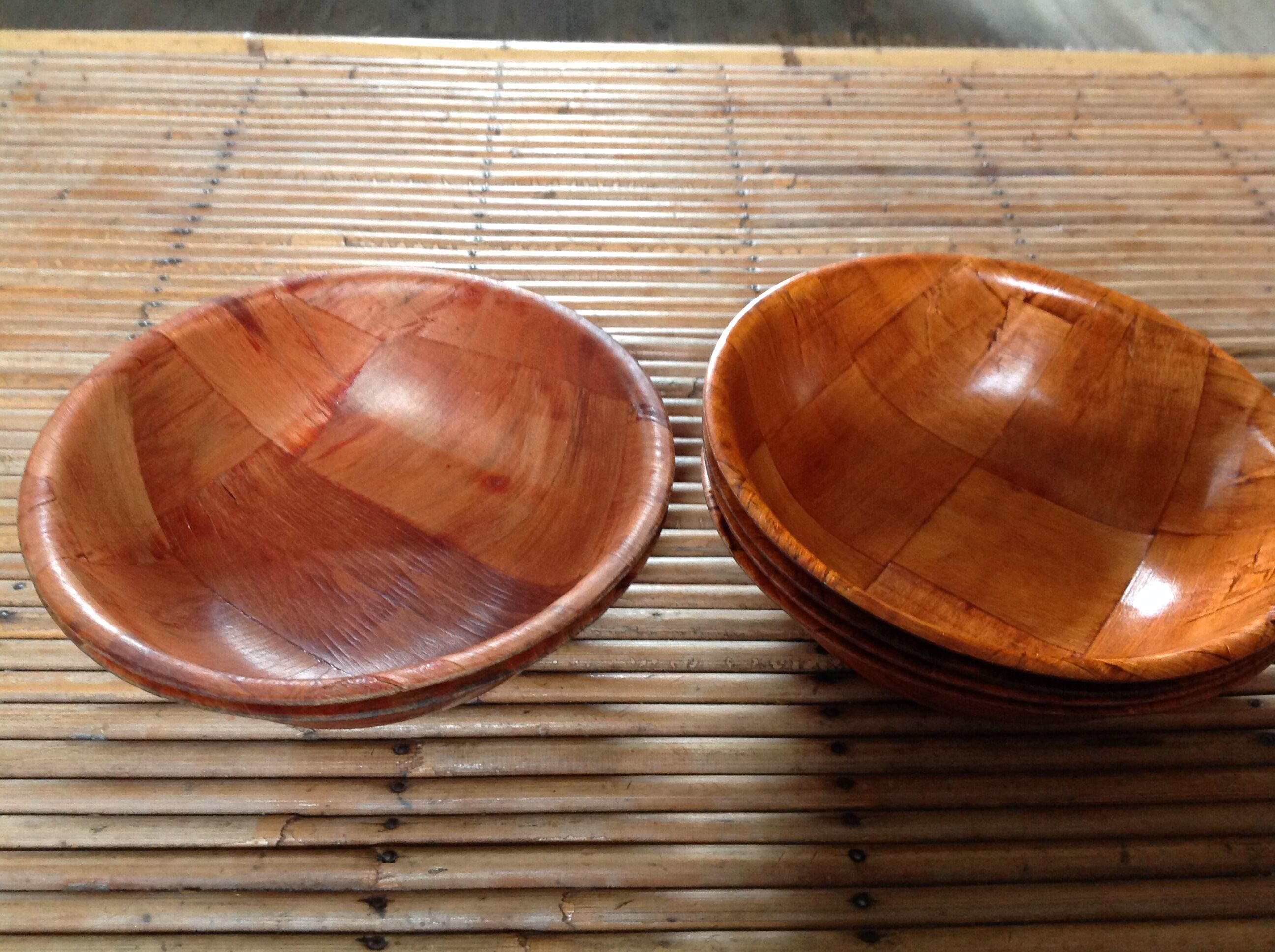 Set of 6 bowls Danish teak