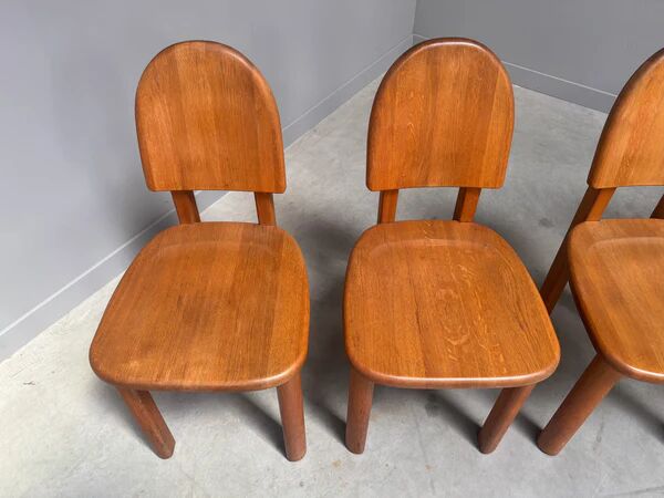 Vintage oak dining chairs by Wasa, 1990s