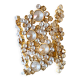 Set of 2 brass and crystal wall lights by Palwa