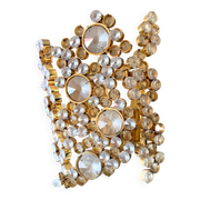 Lot de 2 appliques en laiton et cristal d'après Palwa